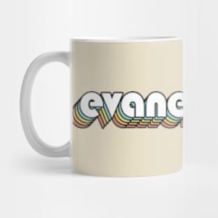 Evanescence - Retro Rainbow Typography Faded Style Mug